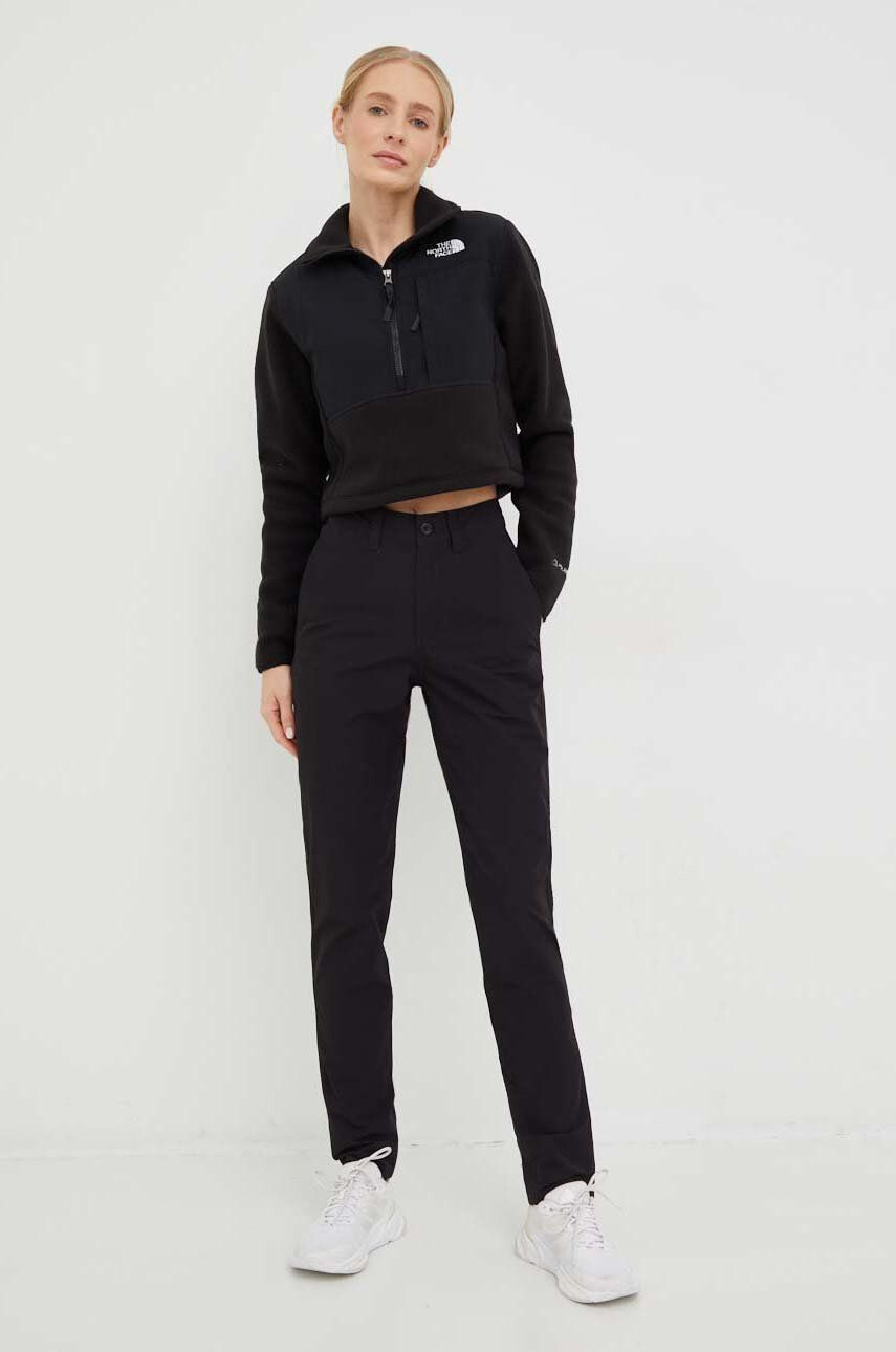 The North Face Mikina Womens Denali Cropped Fleece dámská černá barva NF0A7WXYJK31 - Pepit.cz