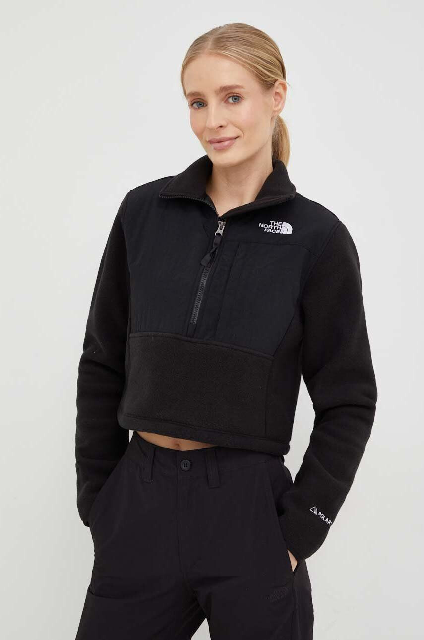 The North Face Mikina Womens Denali Cropped Fleece dámská černá barva NF0A7WXYJK31 - Pepit.cz