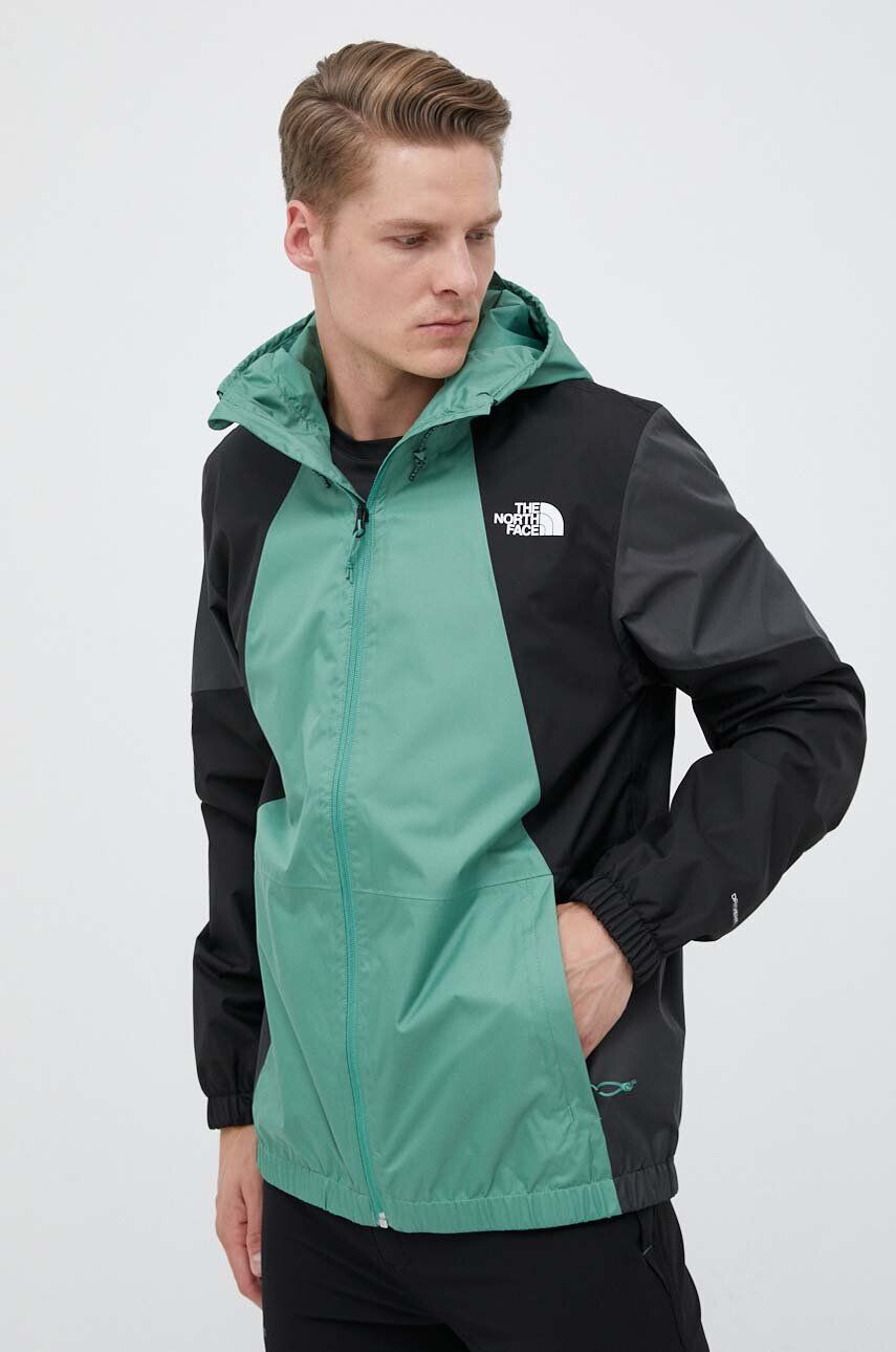 The North Face Nepromokavá bunda Farside pánská zelená barva přechodná - Pepit.cz