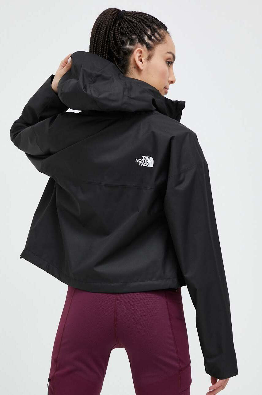 The North Face Outdoorová bunda Cropped Quest černá barva oversize - Pepit.cz