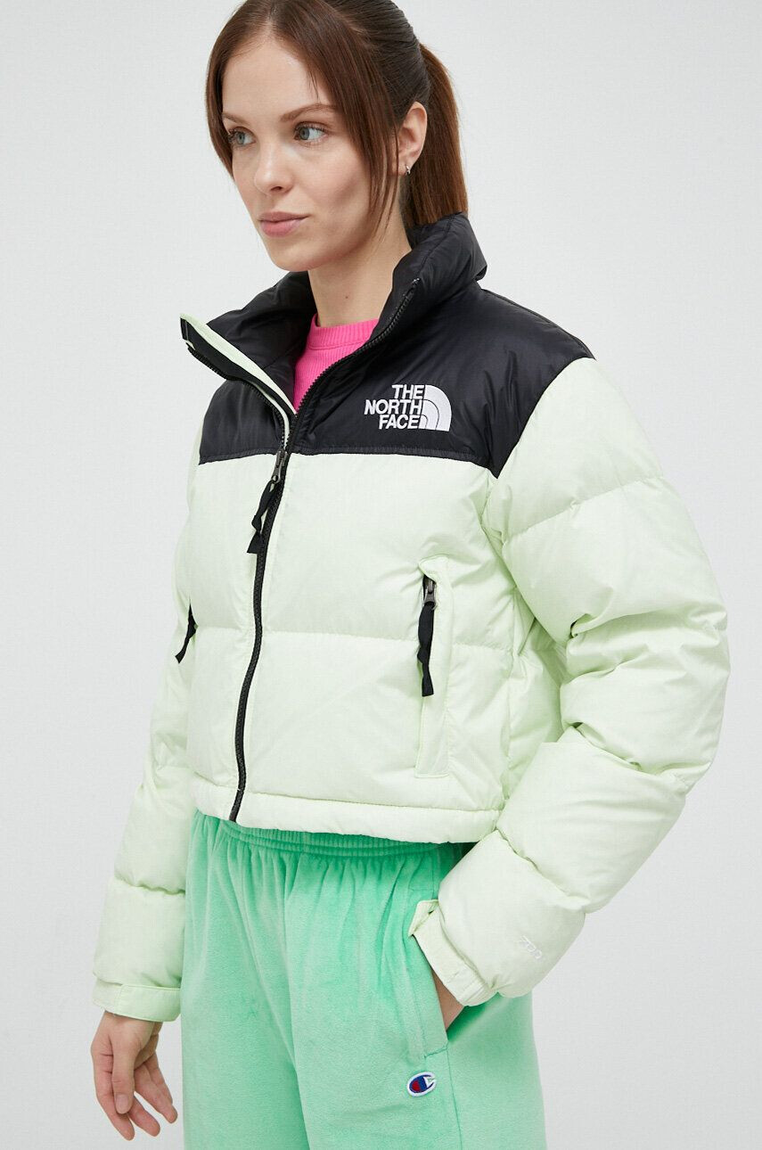 The North Face Péřová bunda NUPTSE SHORT JACKET dámská černá barva zimní - Pepit.cz