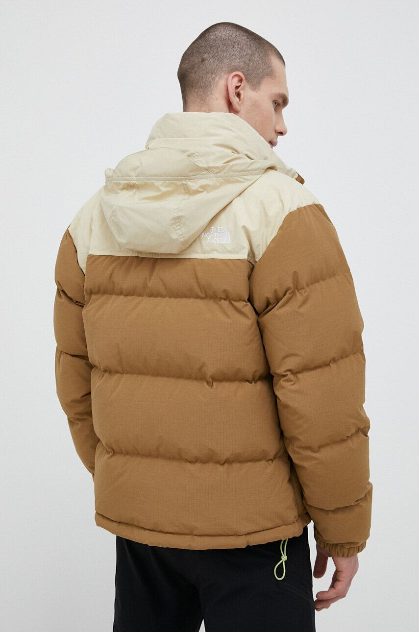 The North Face Péřová sportovní bunda 92 Low-Fi Hi-Tek Nuptse hnědá barva - Pepit.cz