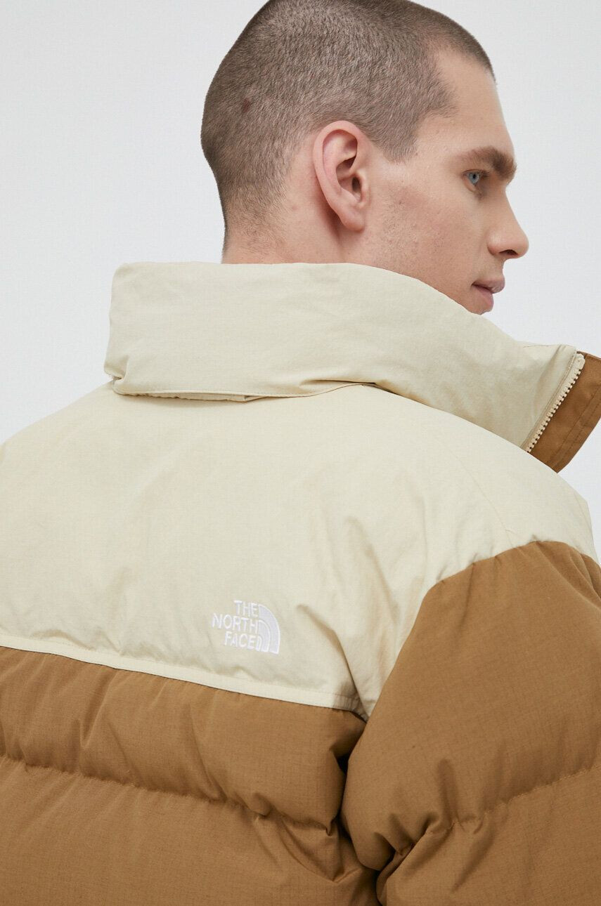 The North Face Péřová sportovní bunda 92 Low-Fi Hi-Tek Nuptse hnědá barva - Pepit.cz