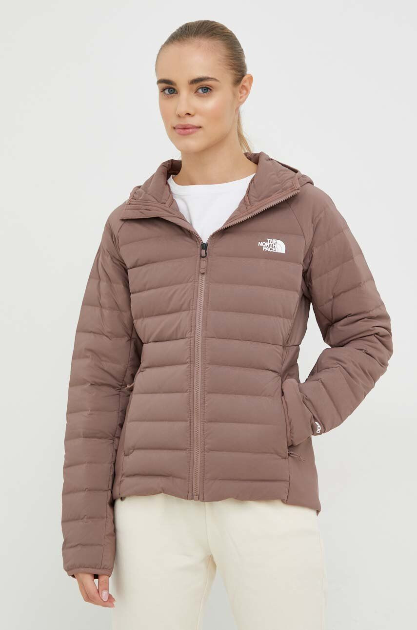 The North Face Péřová sportovní bunda Belleview hnědá barva - Pepit.cz