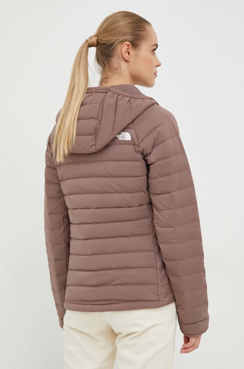 The North Face Péřová sportovní bunda Belleview hnědá barva - Pepit.cz