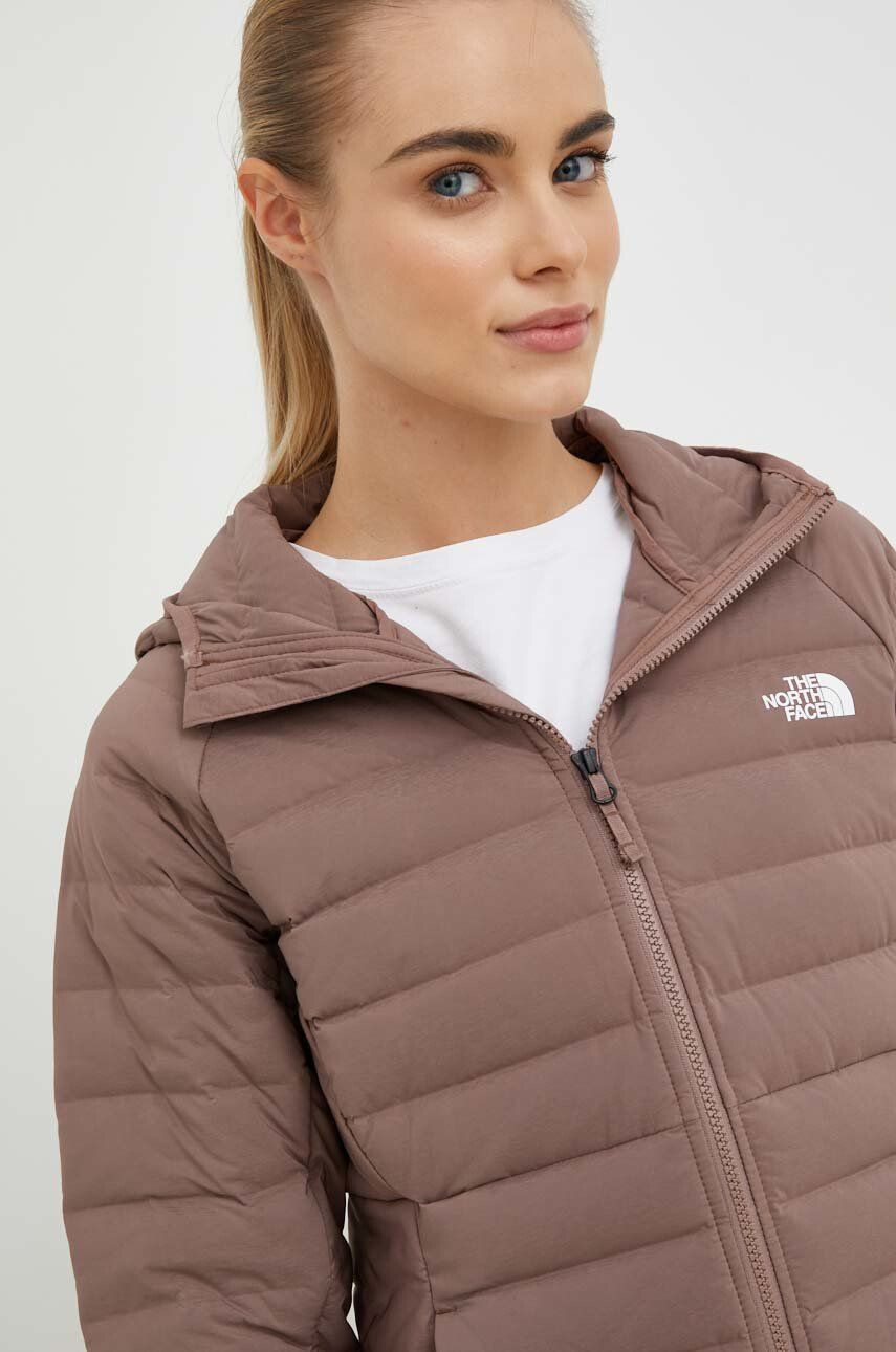 The North Face Péřová sportovní bunda Belleview hnědá barva - Pepit.cz