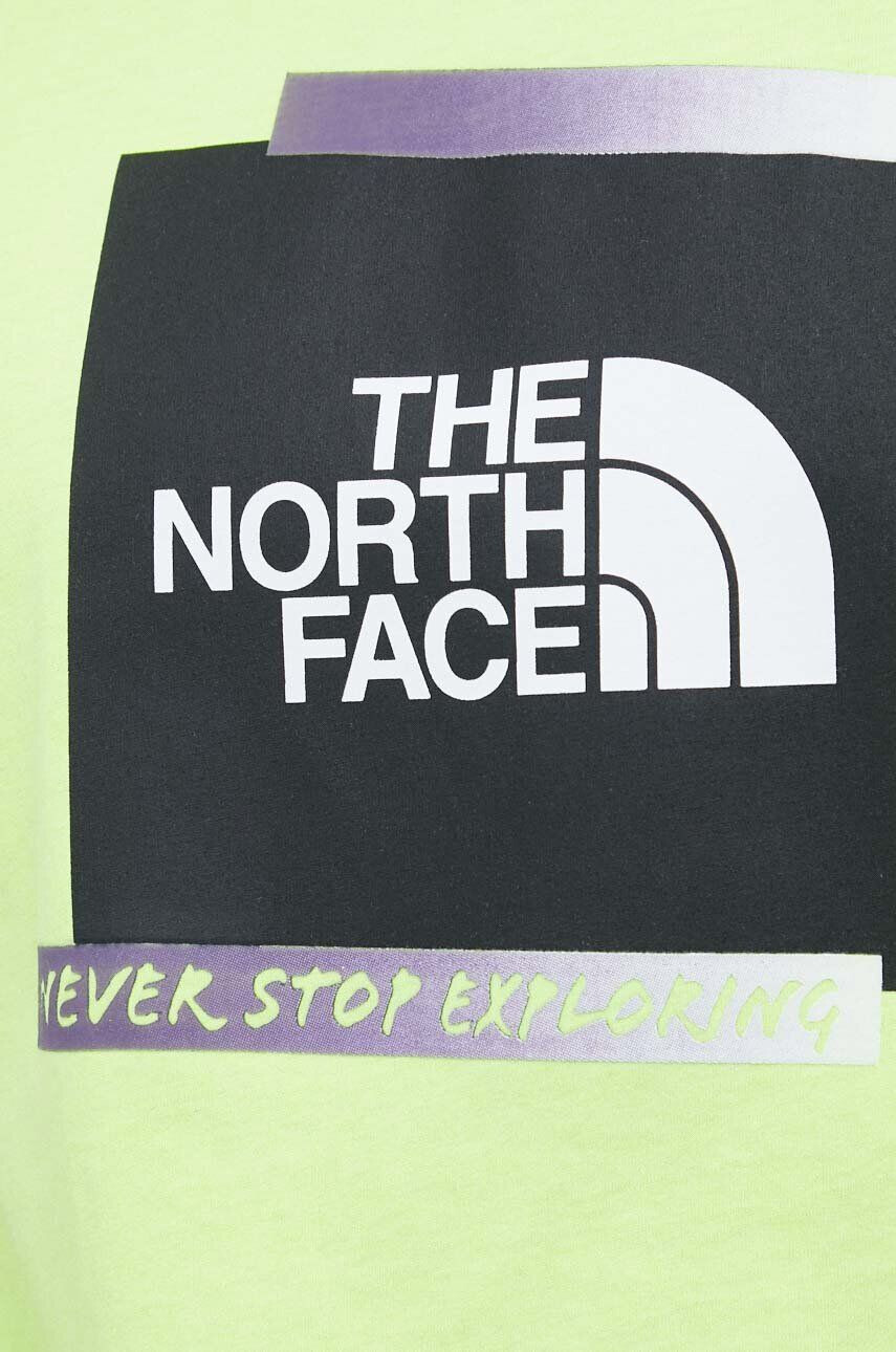 The North Face Tričko zelená barva s potiskem - Pepit.cz