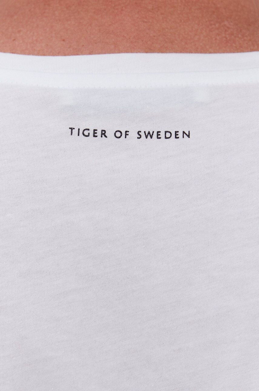 Tiger of Sweden Tričko pánské bílá barva hladké - Pepit.cz