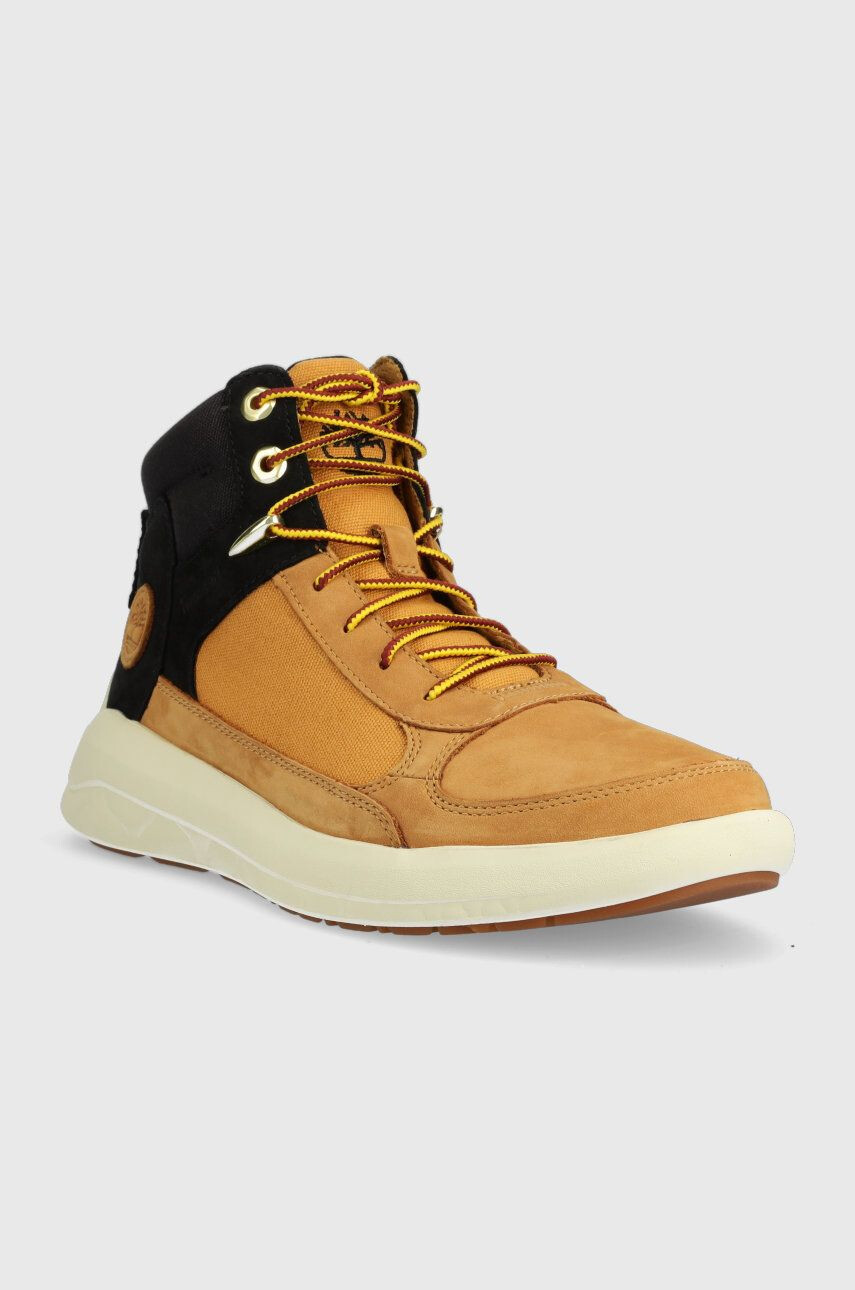 Timberland Boty Bradstr Ultra Mid pánské žlutá barva - Pepit.cz