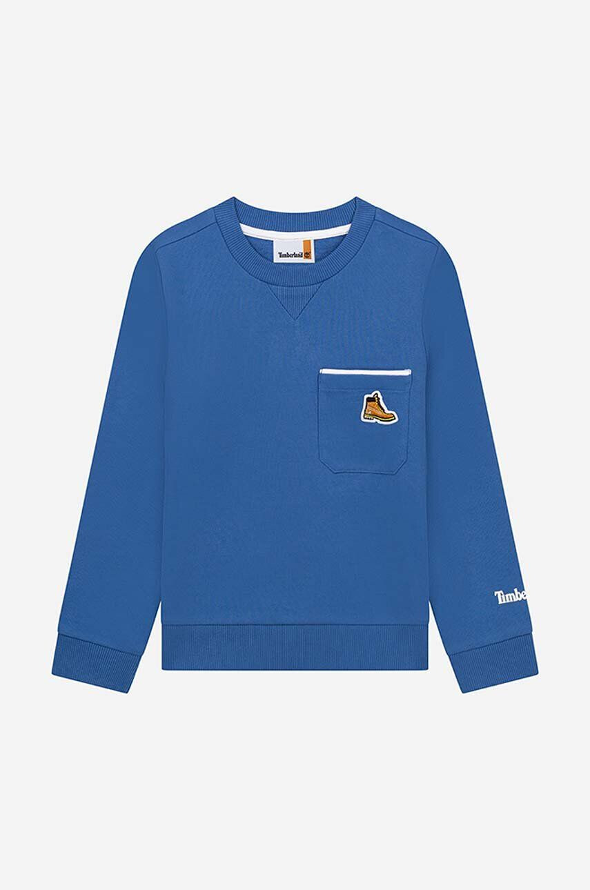 Timberland Dětská mikina Sweatshirt tmavomodrá barva hladká - Pepit.cz