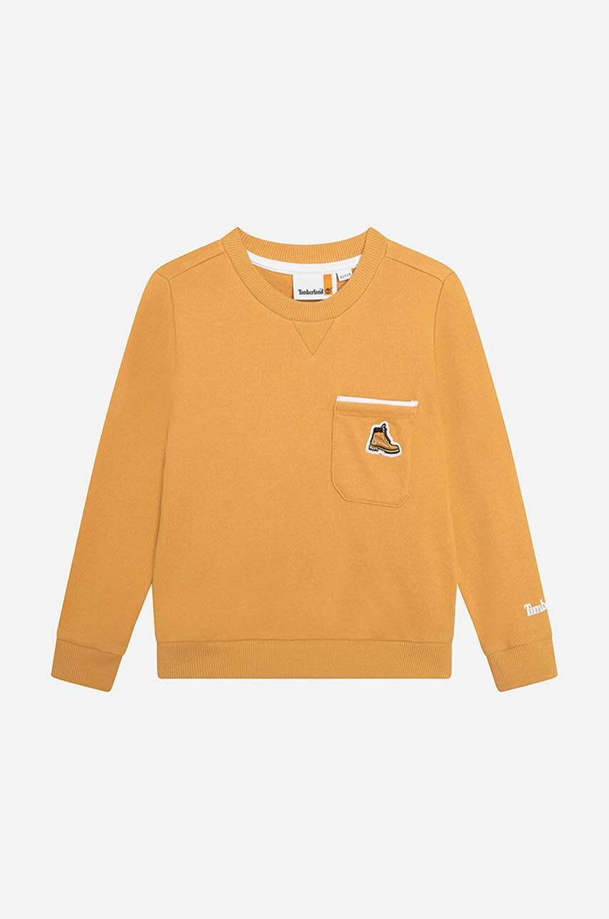 Timberland Dětská mikina Sweatshirt oranžová barva hladká - Pepit.cz