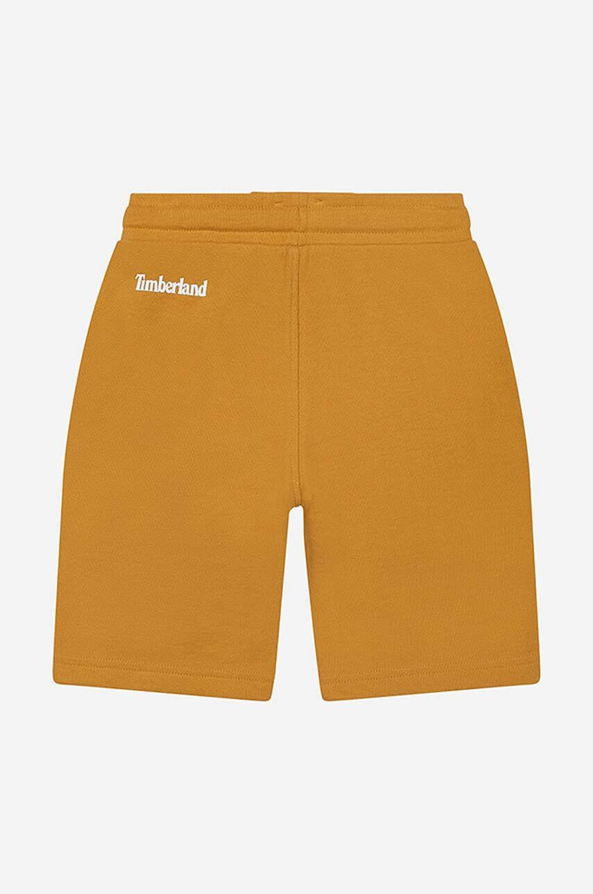 Timberland Dětské kraťasy Bermuda Shorts žlutá barva hladké nastavitelný pas - Pepit.cz