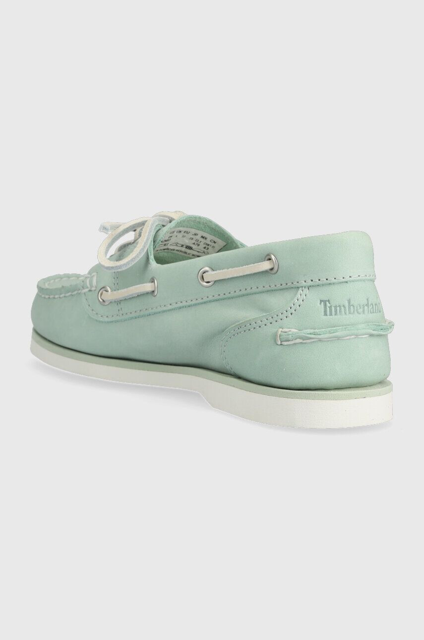 Timberland Semišové mokasíny Classic Boat dámské zelená barva na plochém podpatku TB0A2N83D801 - Pepit.cz