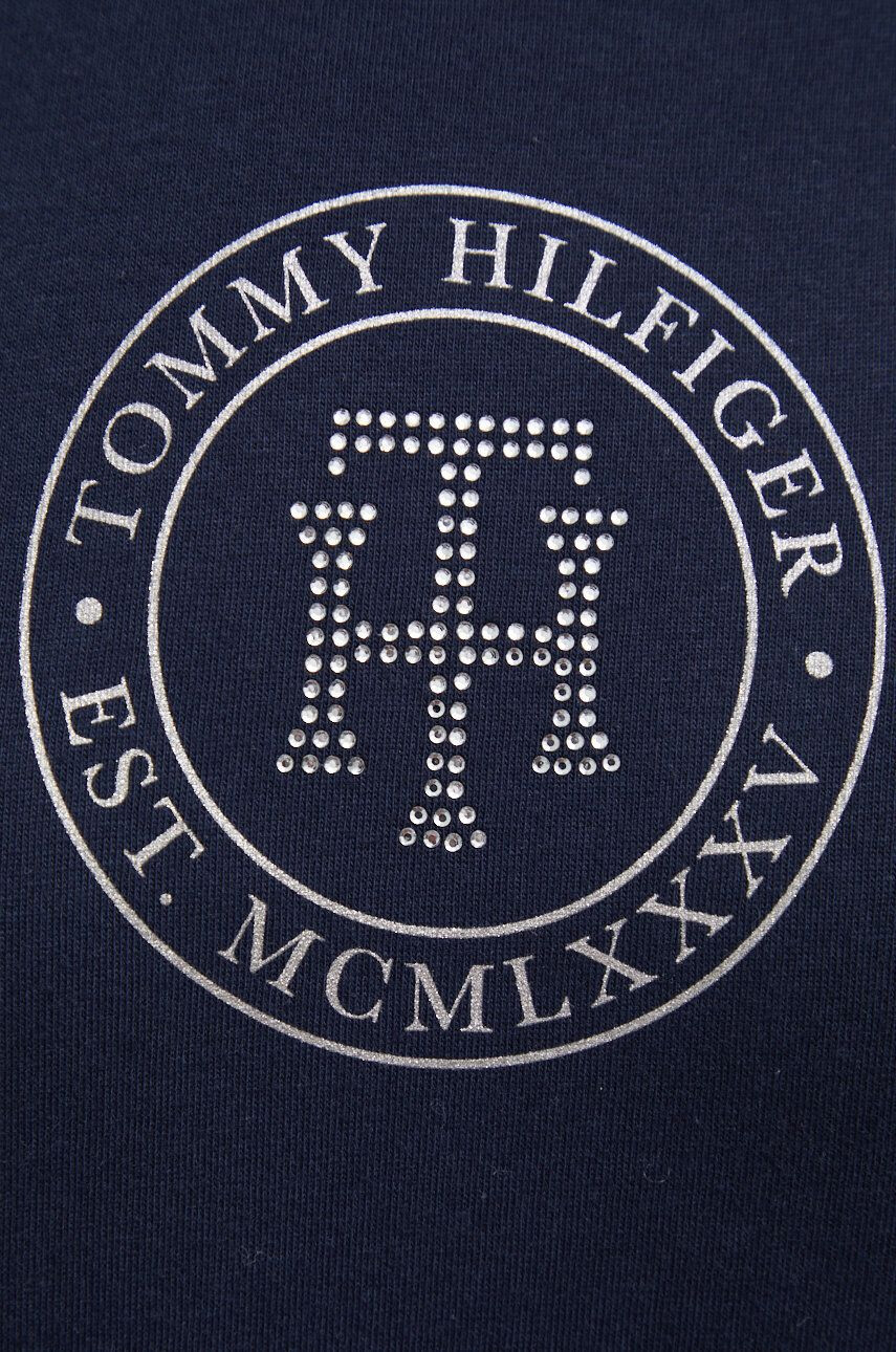 Tommy Hilfiger Bavlněné tričko tmavomodrá barva - Pepit.cz