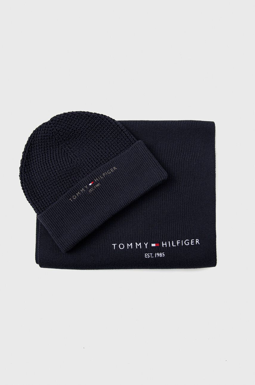 Tommy Hilfiger Bavlněná čepice a šála - Pepit.cz