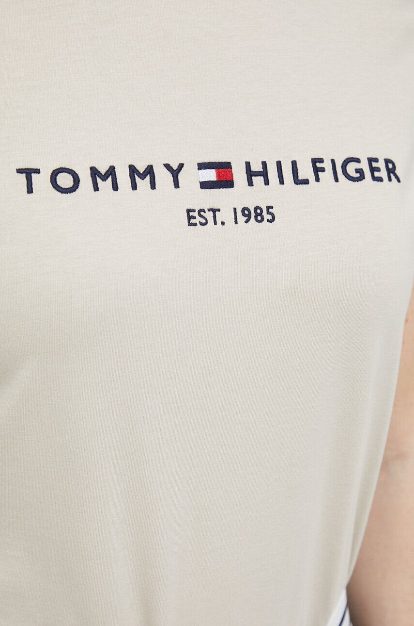 Tommy Hilfiger Bavlněné tričko béžová barva - Pepit.cz