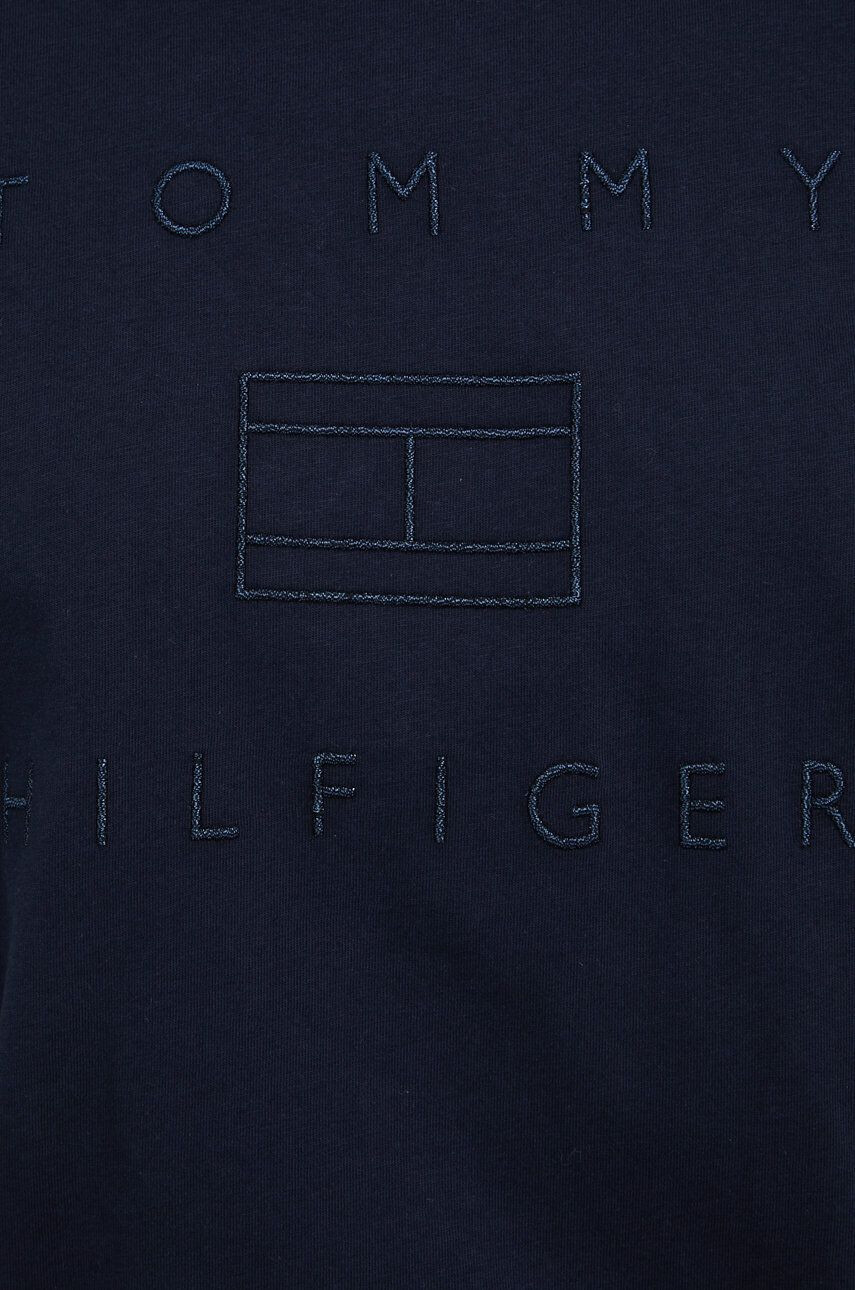 Tommy Hilfiger Bavlněné tričko tmavomodrá barva - Pepit.cz