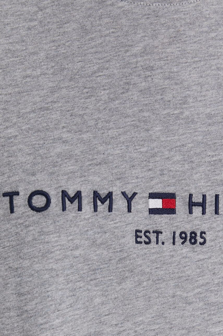 Tommy Hilfiger Bavlněné tričko šedá barva - Pepit.cz