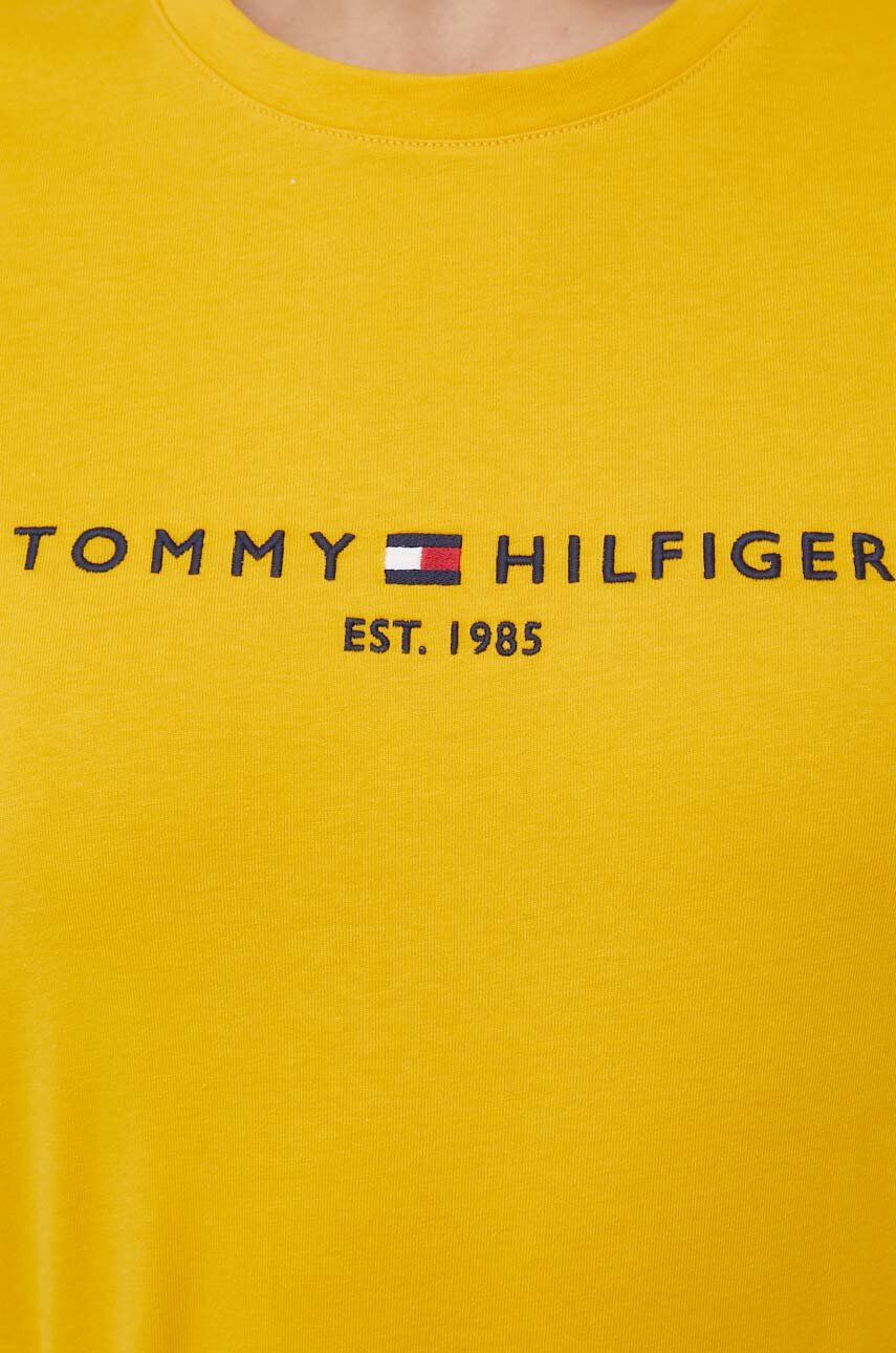 Tommy Hilfiger Bavlněné tričko růžová barva - Pepit.cz