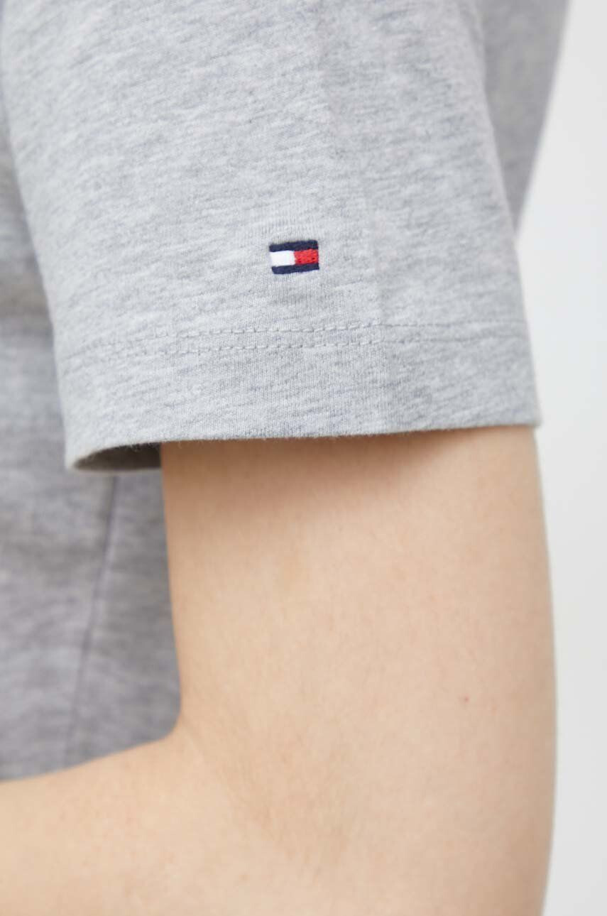 Tommy Hilfiger Bavlněné tričko šedá barva - Pepit.cz