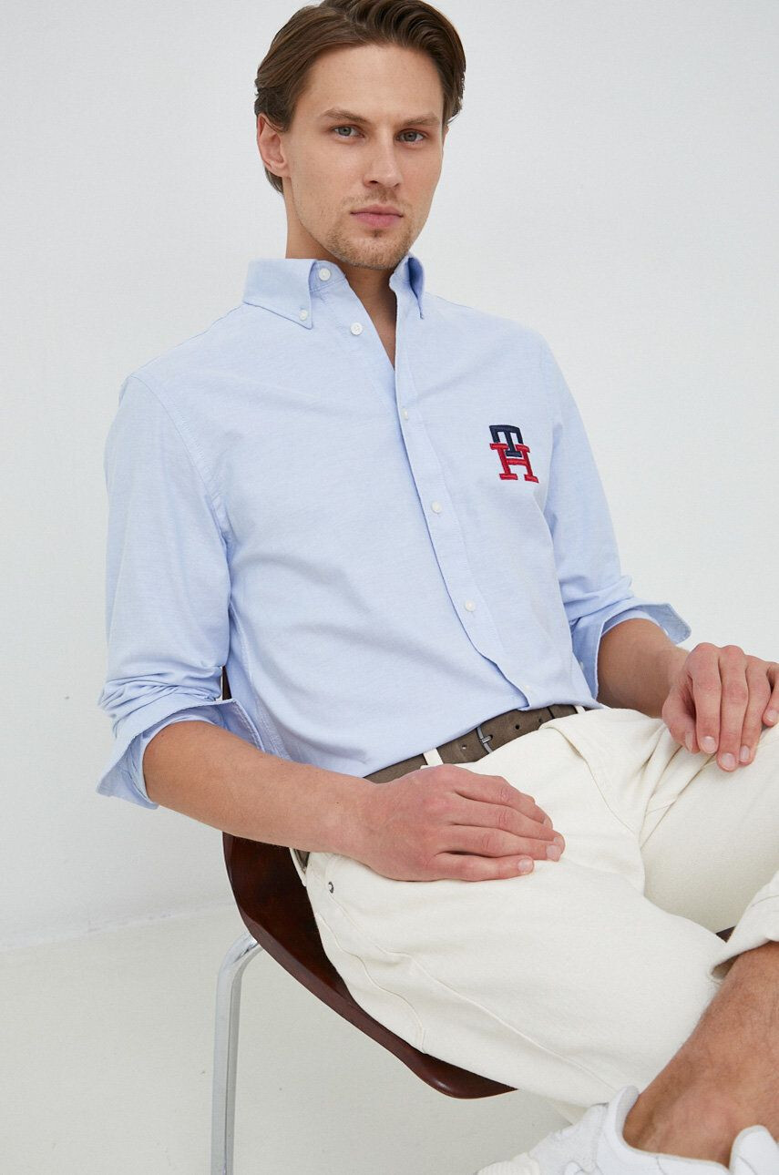 Tommy Hilfiger Bavlněné tričko bílá barva s potiskem - Pepit.cz