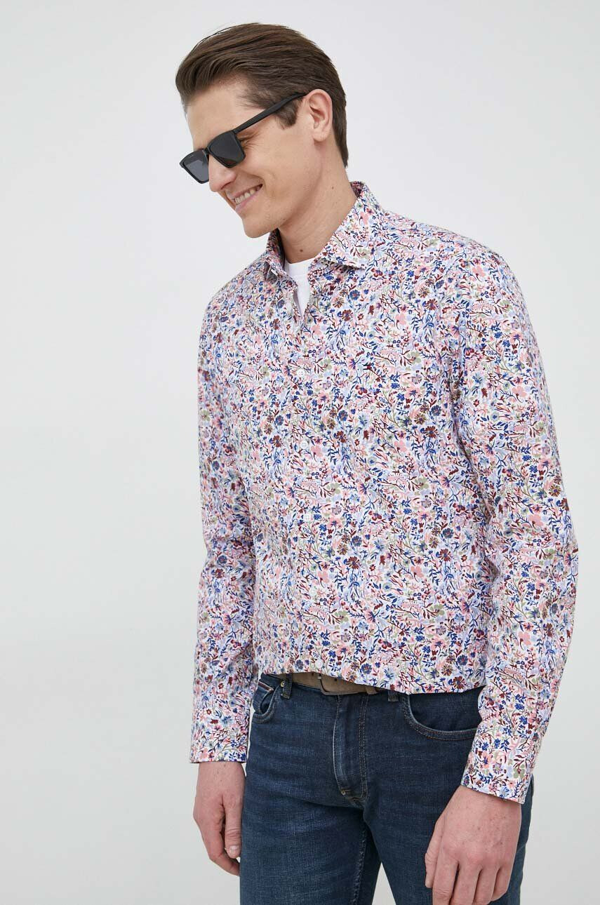 Tommy Hilfiger Košile tmavomodrá barva regular s límečkem button-down - Pepit.cz