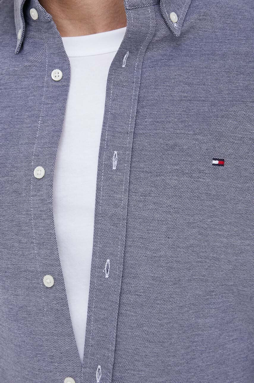 Tommy Hilfiger Košile tmavomodrá barva slim s límečkem button-down - Pepit.cz