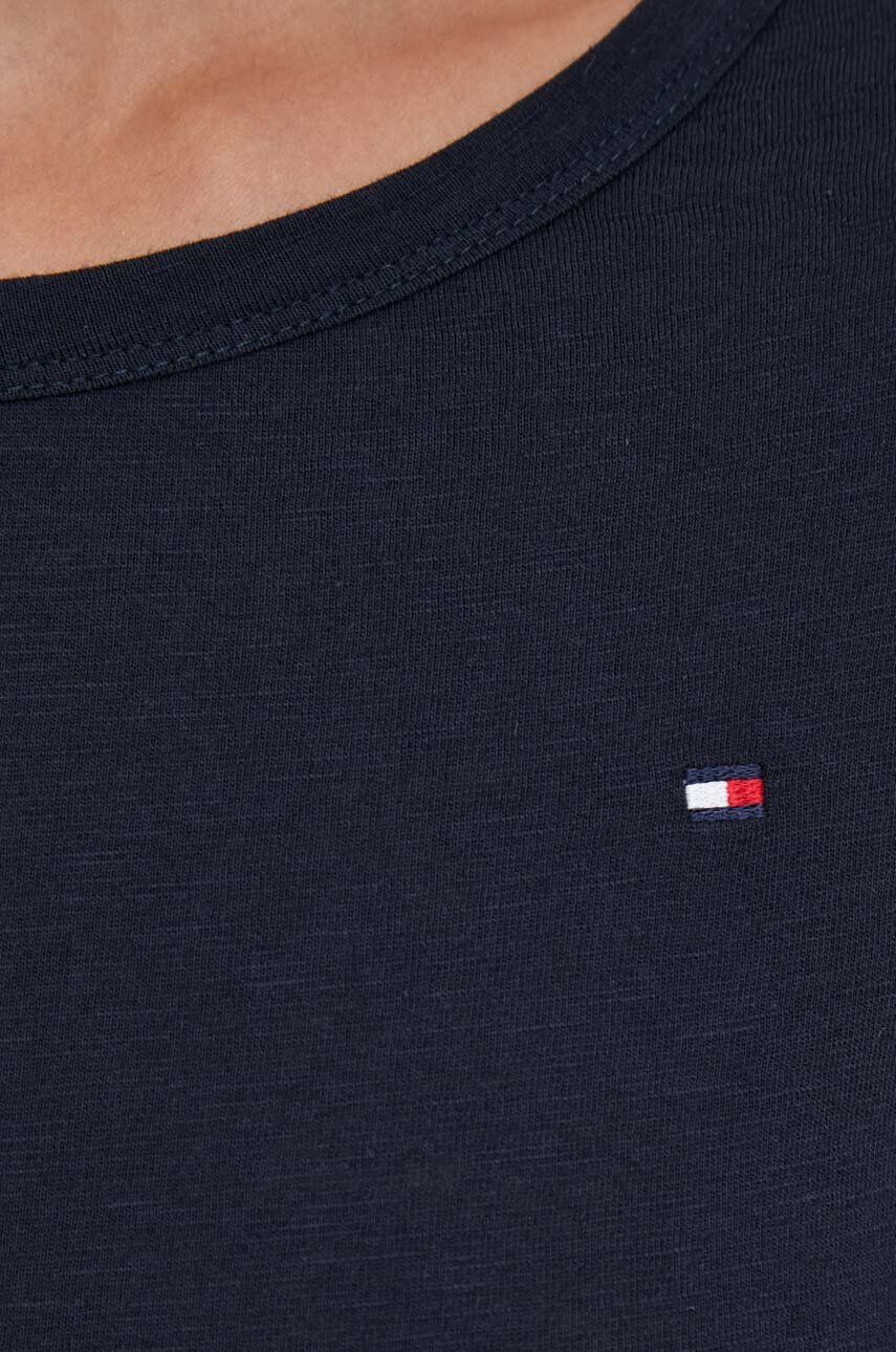 Tommy Hilfiger Bavlněné tričko s dlouhým rukávem tmavomodrá barva - Pepit.cz