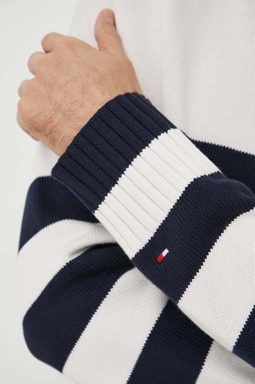 Tommy Hilfiger Bavlněný svetr béžová barva lehký - Pepit.cz