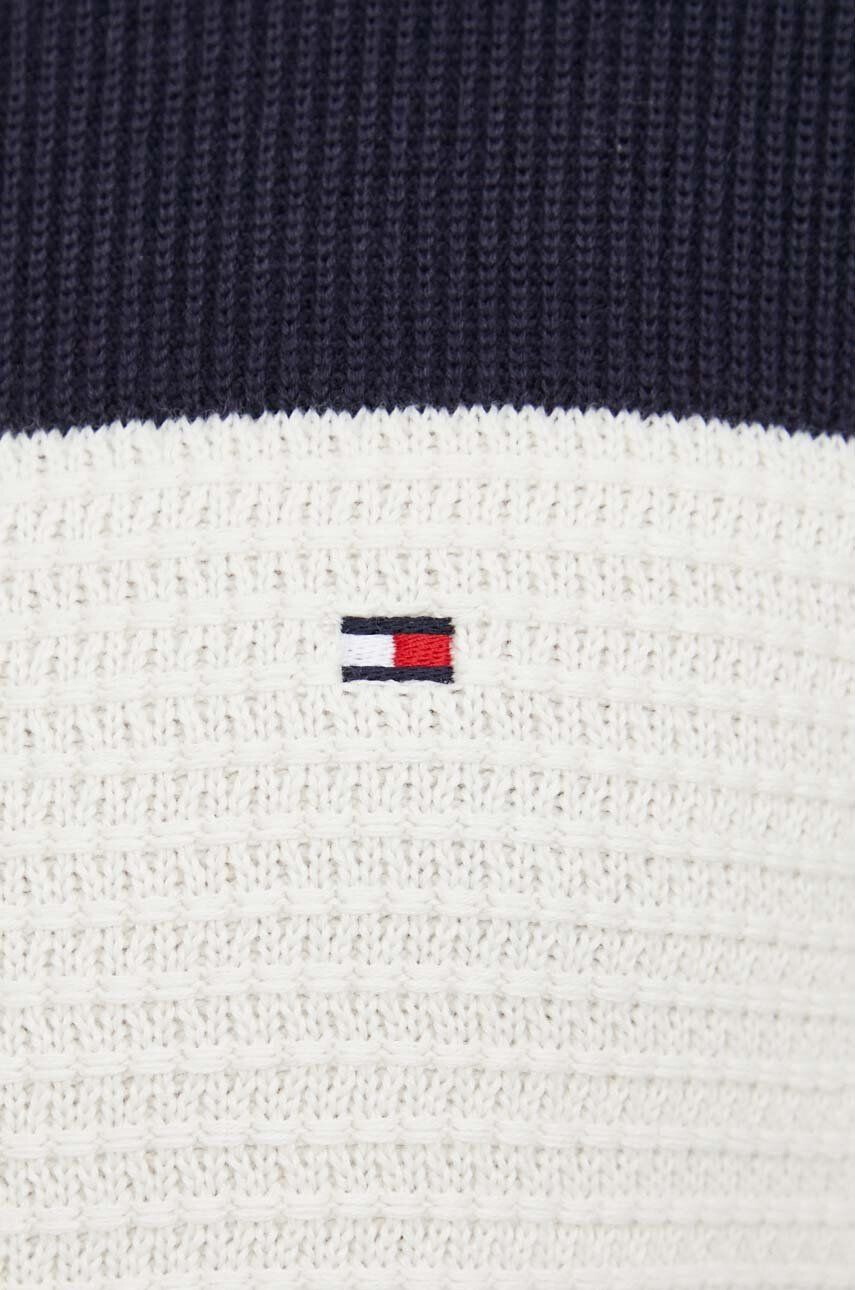 Tommy Hilfiger Bavlněný svetr tmavomodrá barva hřejivý - Pepit.cz