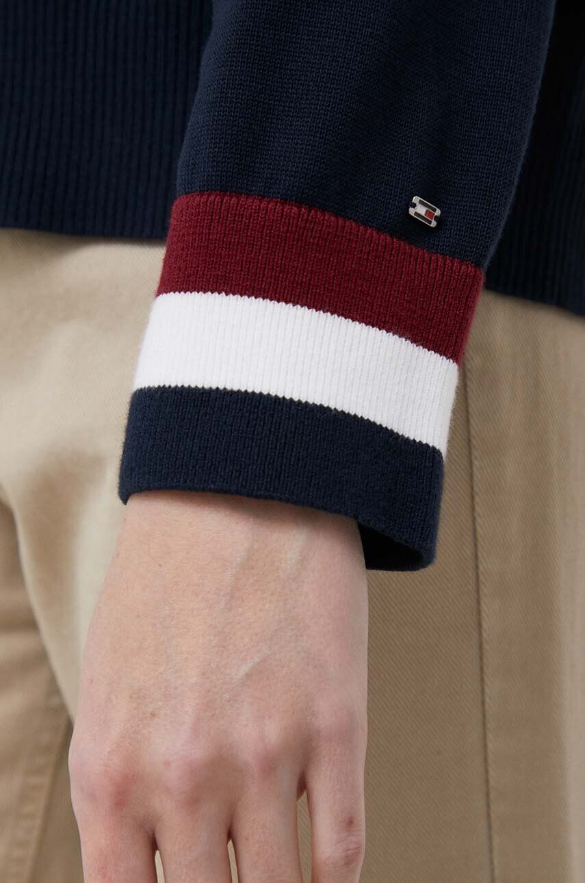 Tommy Hilfiger Bavlněný svetr tmavomodrá barva lehký - Pepit.cz