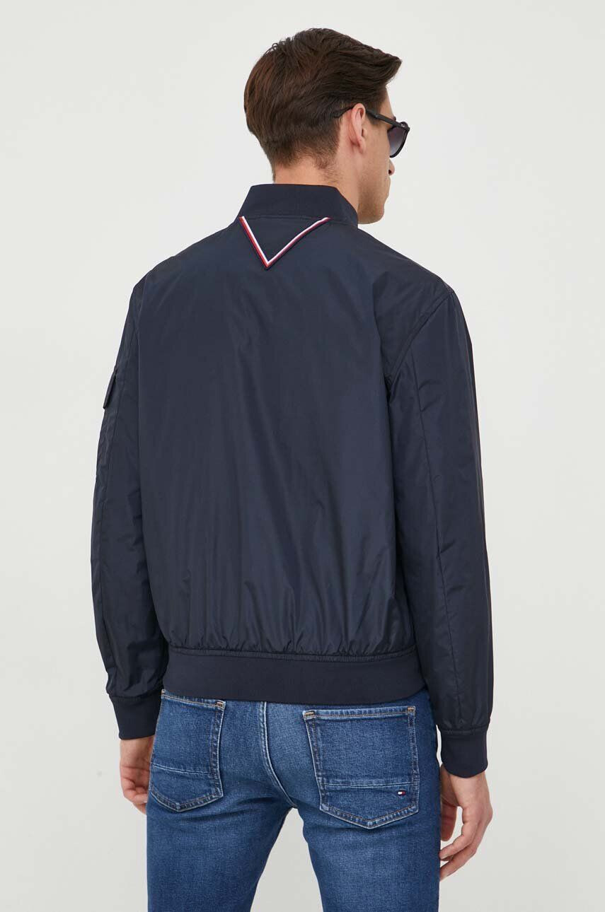 Tommy Hilfiger Bomber bunda tmavomodrá barva přechodná - Pepit.cz