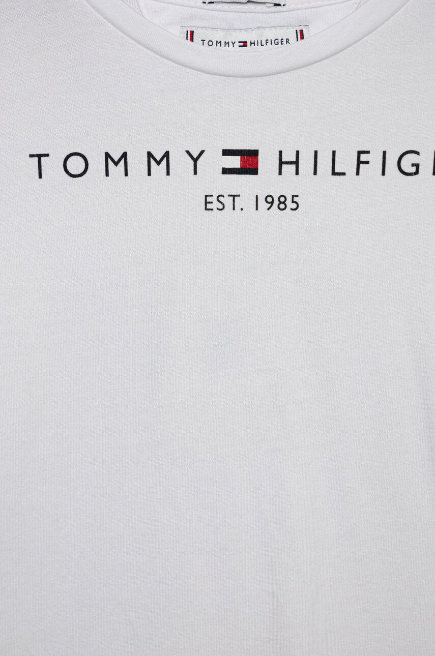 Tommy Hilfiger Dětské bavlněné tričko bílá barva - Pepit.cz