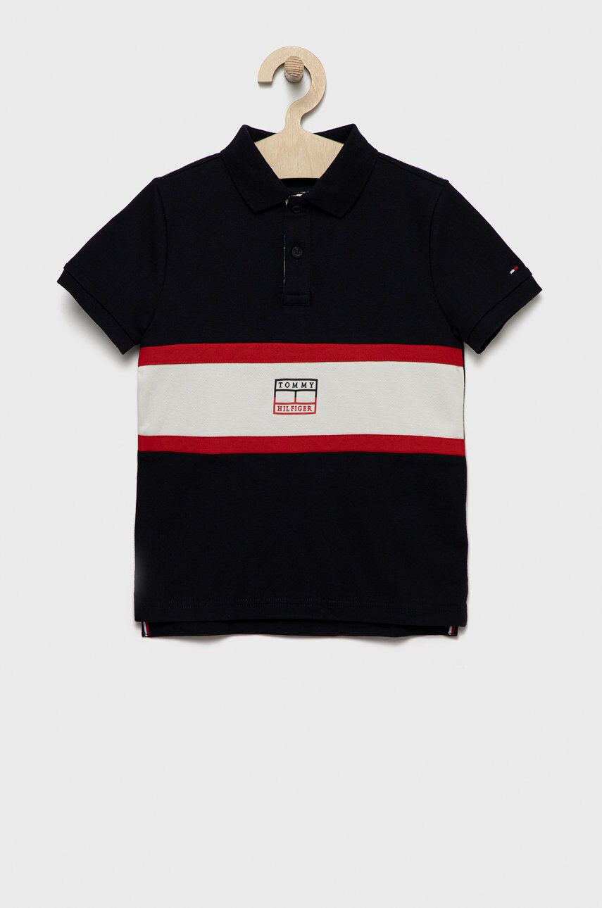 Tommy Hilfiger Dětské polo tričko tmavomodrá barva - Pepit.cz