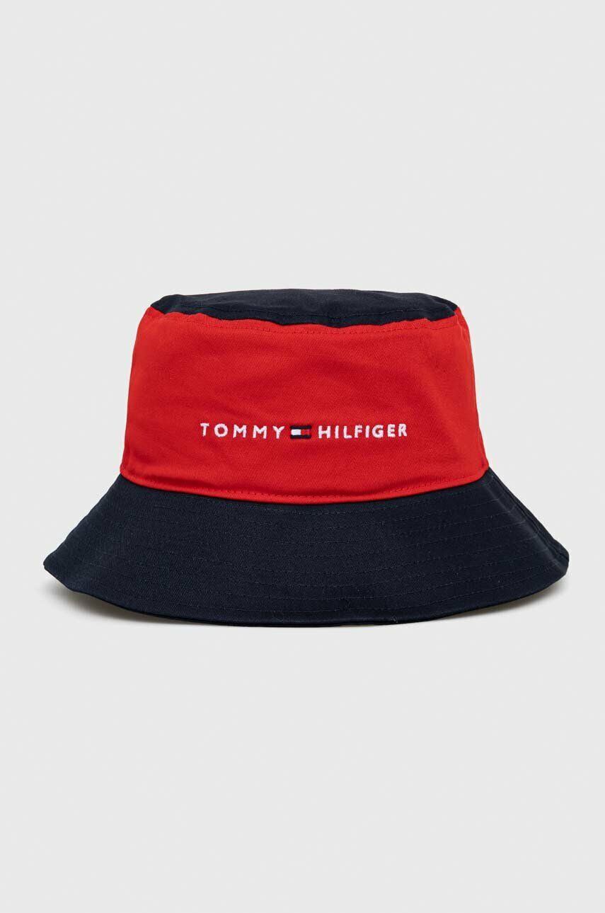 Tommy Hilfiger Dětská bavlněná čepice červená barva - Pepit.cz