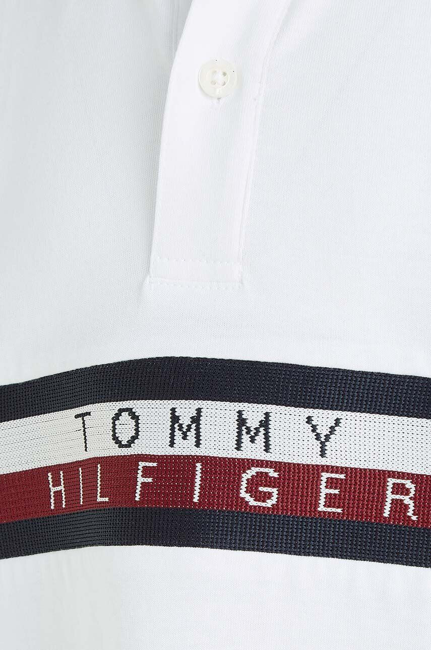 Tommy Hilfiger Dětská bavlněná polokošile bílá barva s aplikací - Pepit.cz