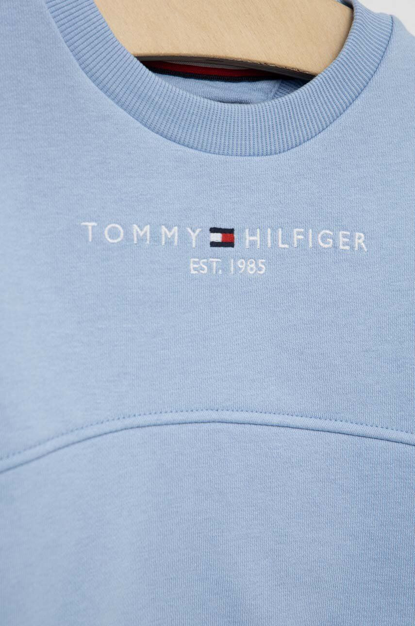 Tommy Hilfiger Dětská mikina zelená barva s kapucí s aplikací - Pepit.cz