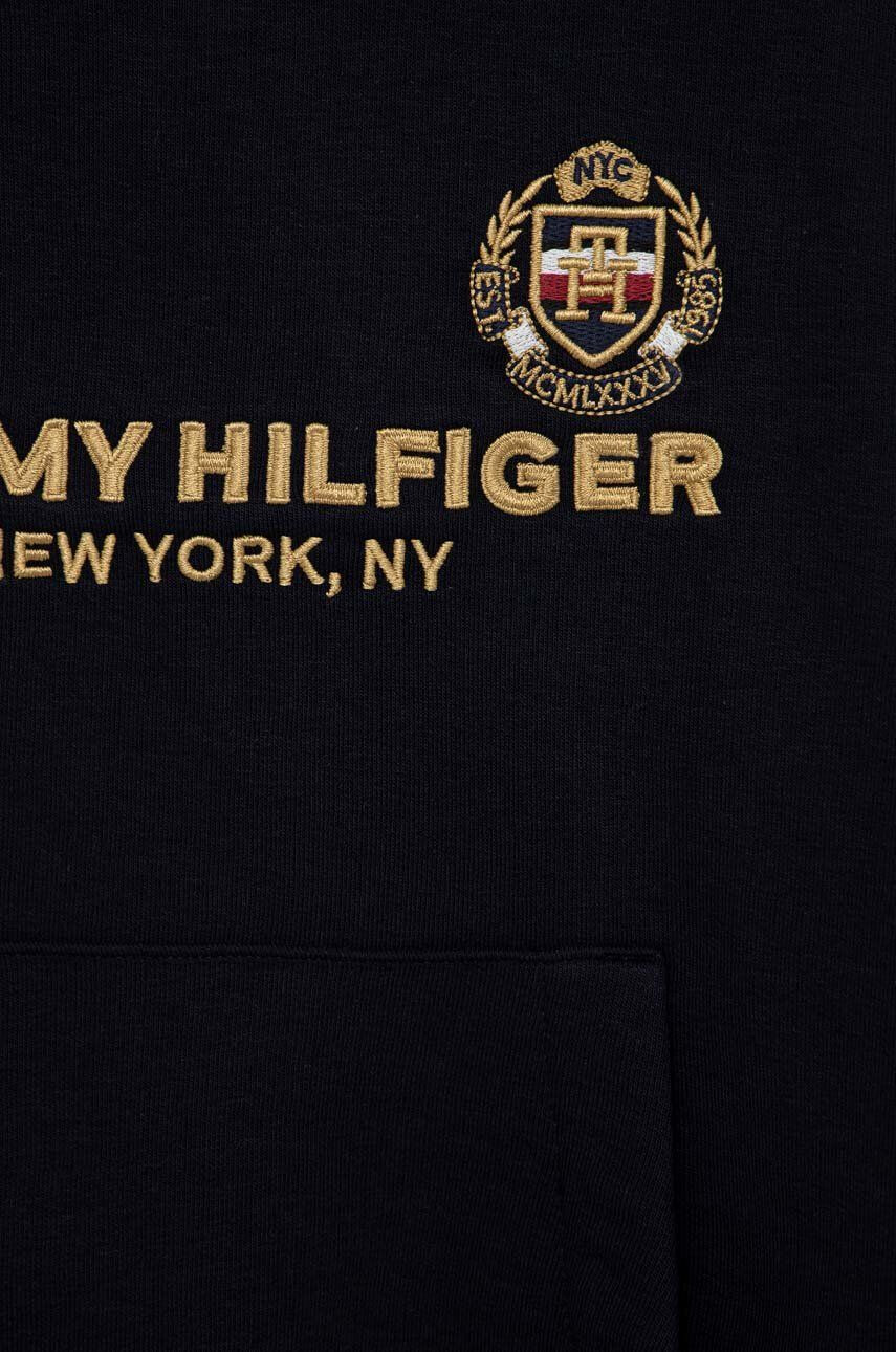 Tommy Hilfiger Dětská mikina bílá barva s kapucí s potiskem - Pepit.cz