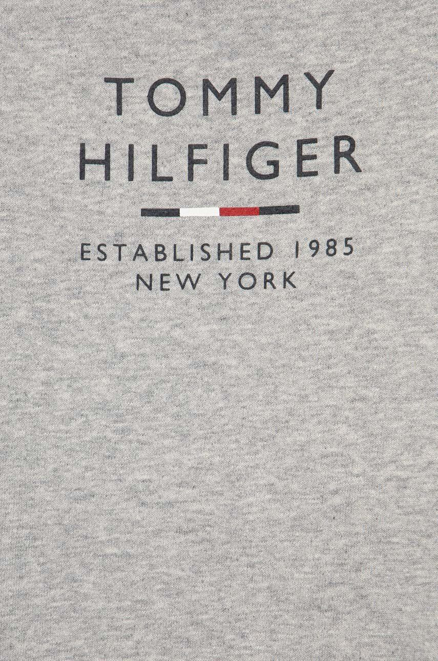 Tommy Hilfiger Dětská mikina bílá barva s kapucí s aplikací - Pepit.cz