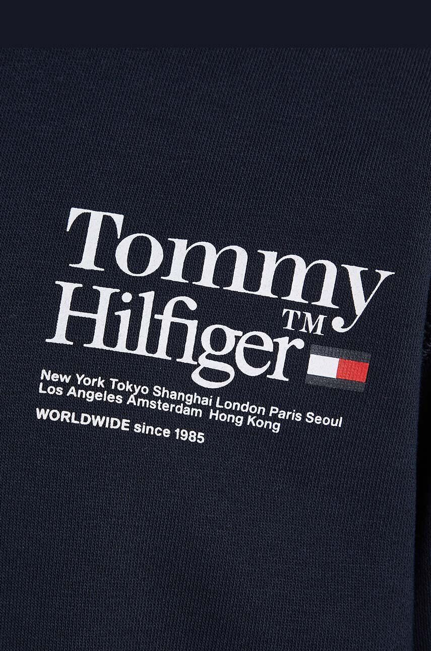 Tommy Hilfiger Dětská mikina tmavomodrá barva s potiskem - Pepit.cz