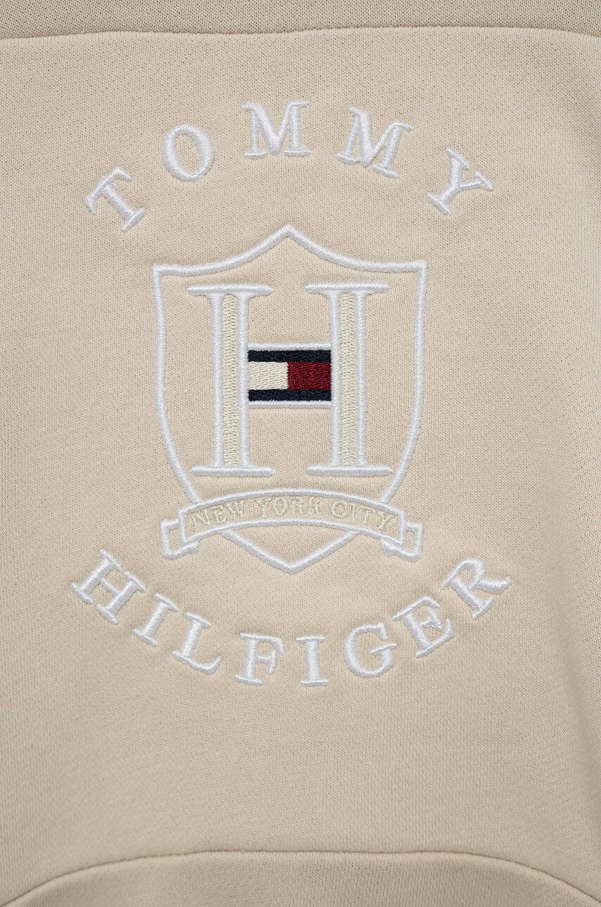 Tommy Hilfiger Dětská mikina béžová barva hladká - Pepit.cz