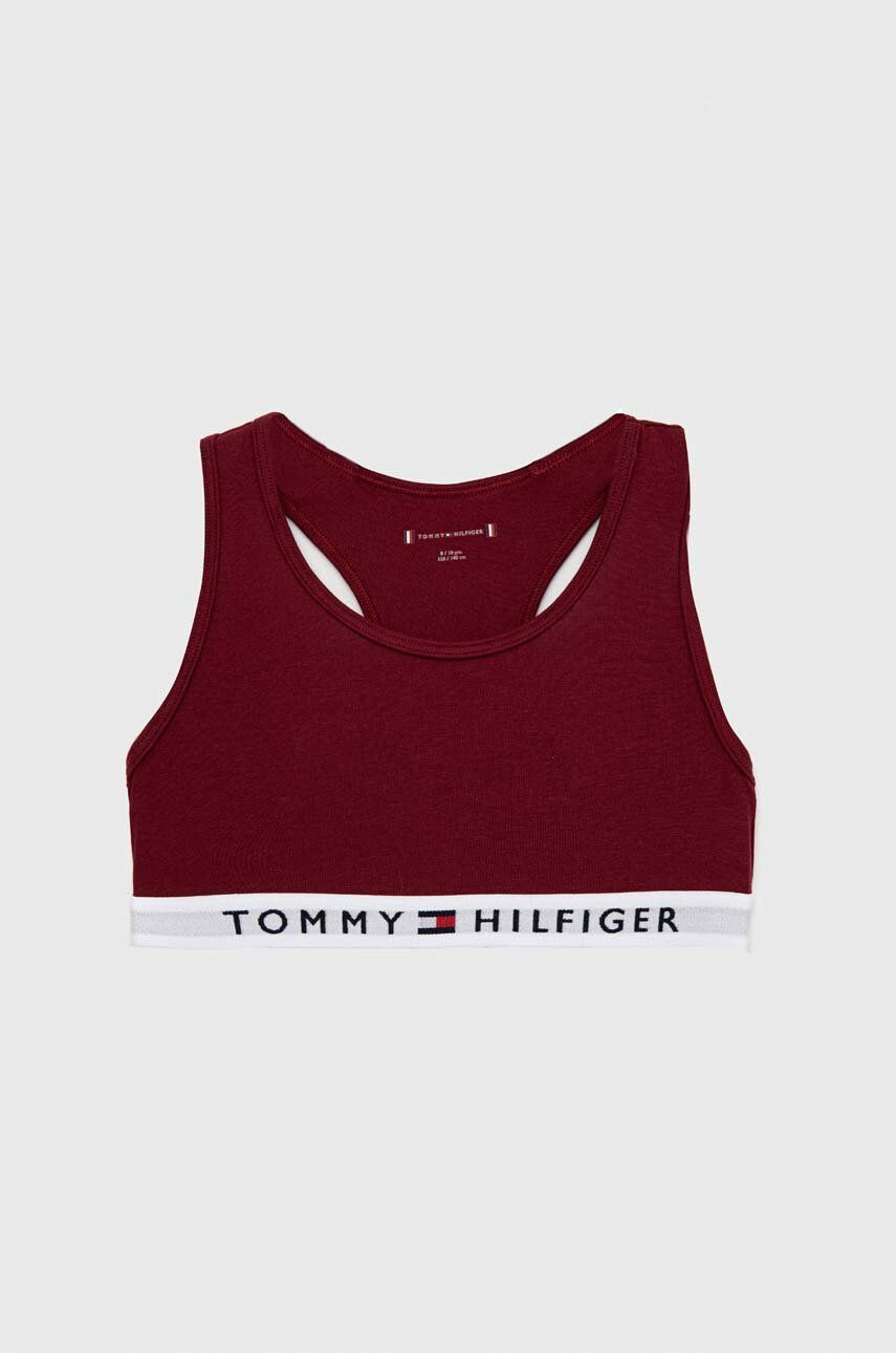 Tommy Hilfiger Dětská podprsenka 2-pack vínová barva - Pepit.cz