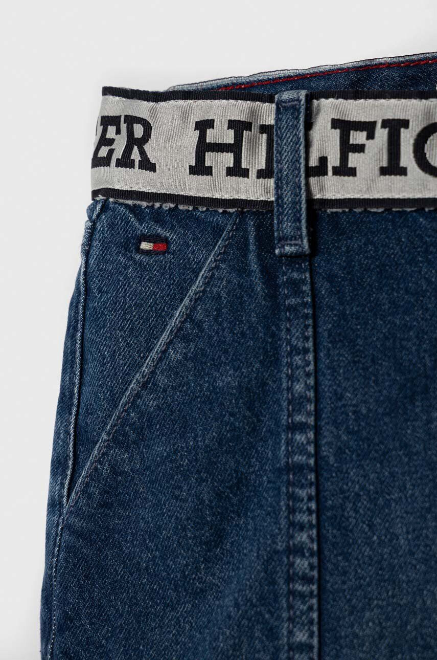 Tommy Hilfiger Dětská riflová sukně tmavomodrá barva mini áčková - Pepit.cz