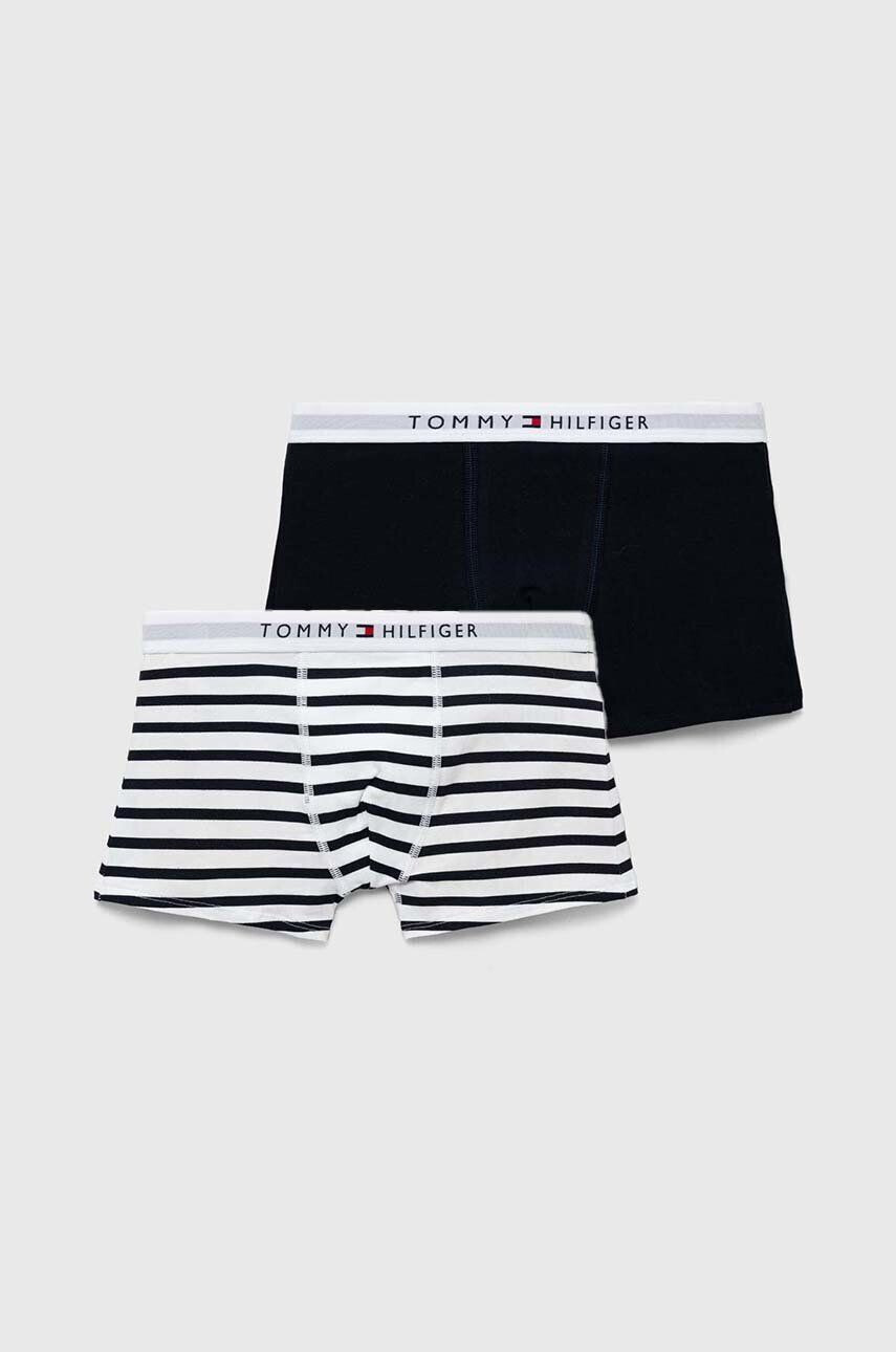 Tommy Hilfiger Dětské bavlněné boxerky 2-pack tmavomodrá barva - Pepit.cz