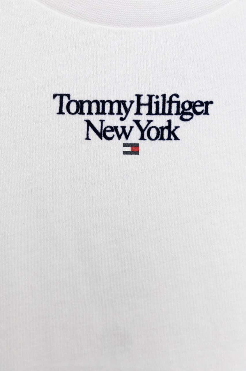 Tommy Hilfiger Dětské bavlněné tričko bílá barva - Pepit.cz