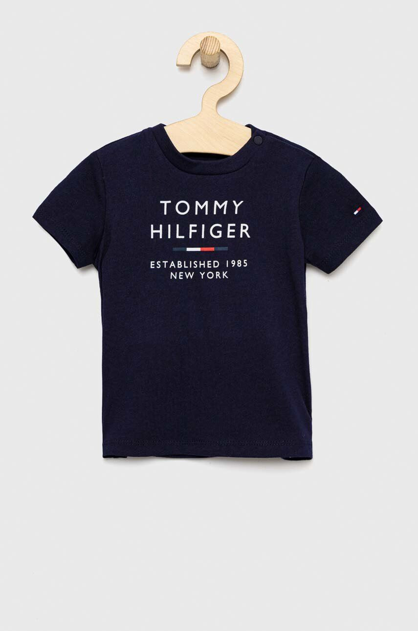 Tommy Hilfiger Dětské bavlněné tričko bílá barva - Pepit.cz