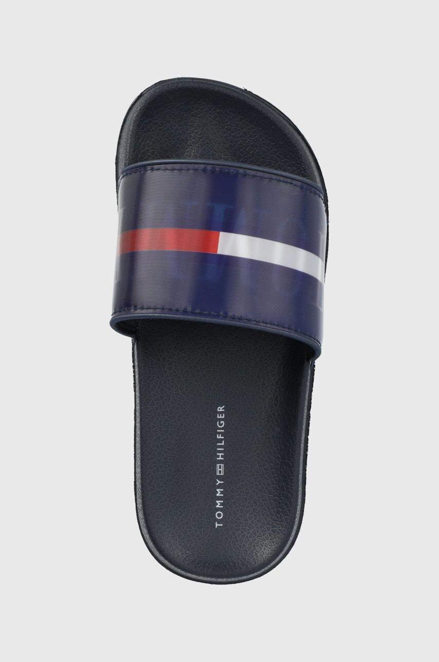 Tommy Hilfiger Dětské pantofle tmavomodrá barva - Pepit.cz