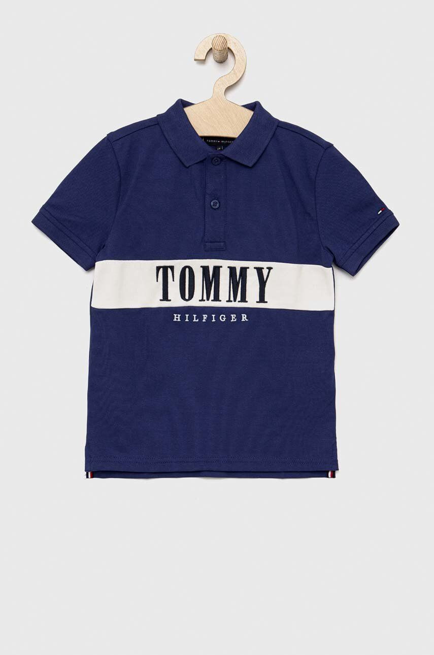 Tommy Hilfiger Dětské polo tričko tmavomodrá barva s aplikací - Pepit.cz