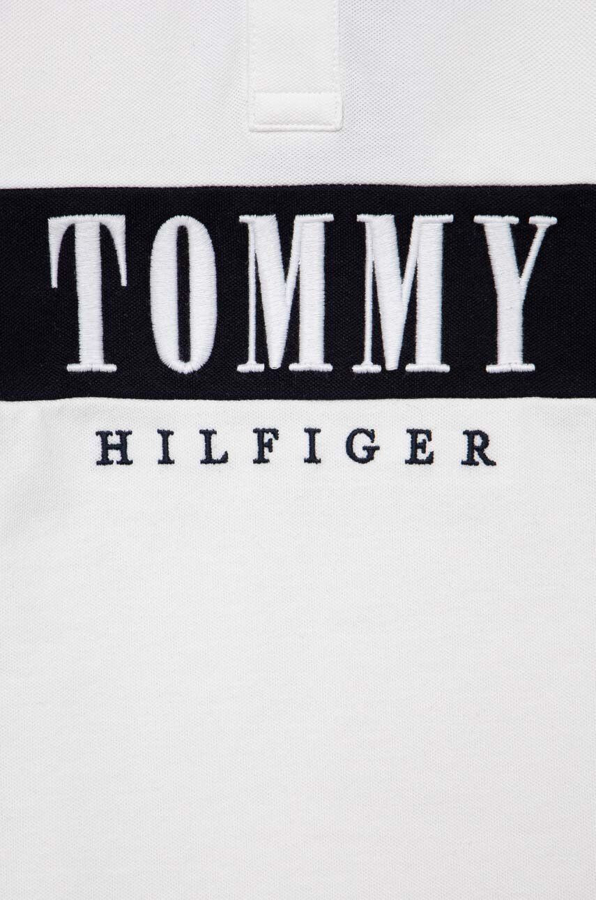 Tommy Hilfiger Dětské polo tričko bílá barva s aplikací - Pepit.cz