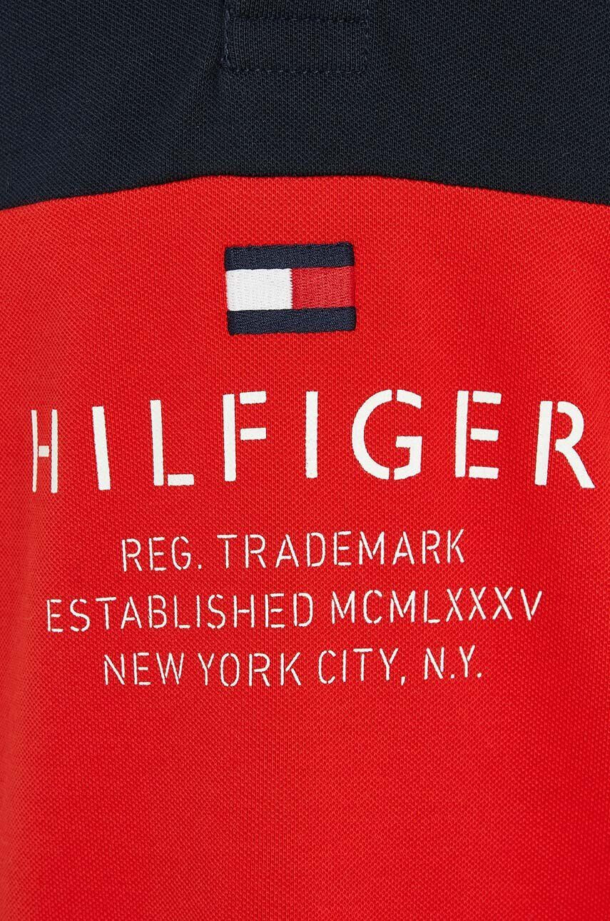 Tommy Hilfiger Dětské polo tričko červená barva - Pepit.cz